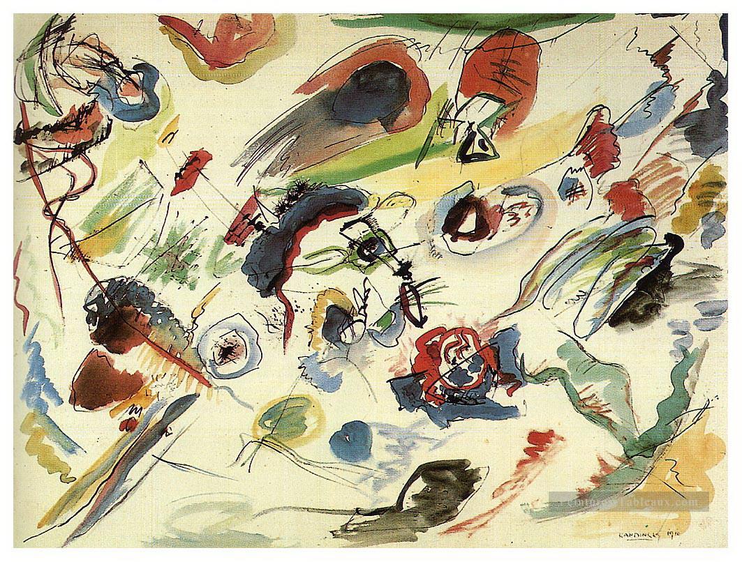 Première aquarelle abstraite Wassily Kandinsky Peintures à l'huile